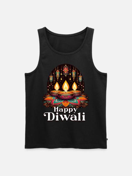 Happy Diwali - Men's Premium Organic Tank Top - black