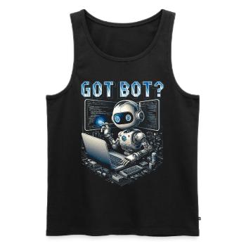 Robotik Ingenieur Got Bot? - Männer Premium Bio Tank Top - Schwarz - Vorne - Michal (187cm)