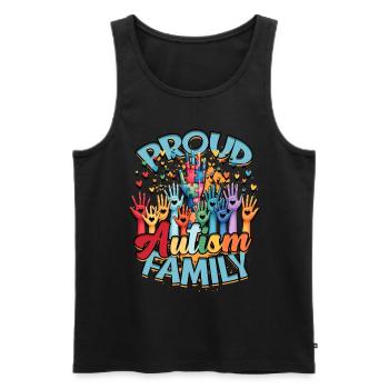 Autistic Autistic Autism Proud Autism Family - Men's Premium Organic Tank Top - black - Front - Michal (187cm)