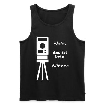 Nein das ist kein Blitzer - Vermessung - Männer Premium Bio Tank Top - Schwarz - Vorne - Michal (187cm)