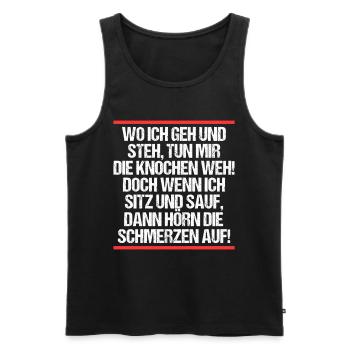 Biere Hopfen Pils Spruch für Bier Biertrinker - Männer Premium Bio Tank Top - Schwarz - Vorne - AI Model Male 178 light (178cm)