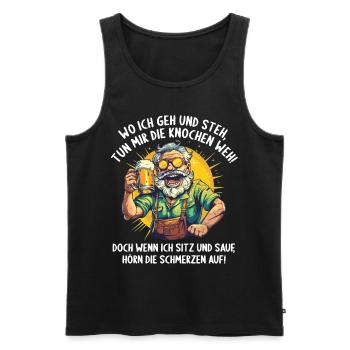 Biere Hopfen Pils Spruch für Bier Biertrinker - Männer Premium Bio Tank Top - Schwarz - Vorne - AI Model Male 178 light (178cm)