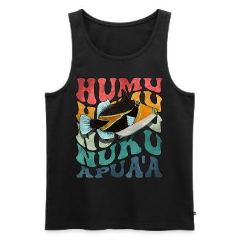 Humuhumunukunukuapua'a Hawaiian Reef Triggerfish - Men's Premium Organic Tank Top - black - Front - AI Model Male 178 light (178cm)