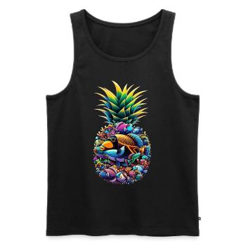 Humuhumunukunukuapua'a Hawaiian Reef Pusher - Men's Premium Organic Tank Top - black - Front - AI Model Male 178 light (178cm)