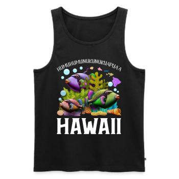 Humuhumunukunukuapua’a pousseur de récif hawaïen - Débardeur bio Premium Homme - noir - Devant - Michal (187cm)