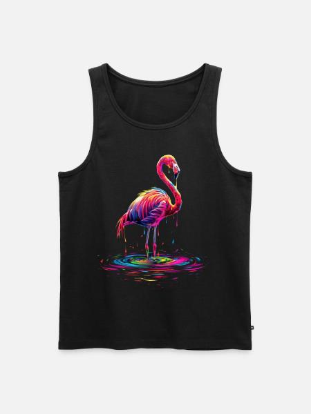 Flamingo Pop Art - Men's Premium Organic Tank Top - black