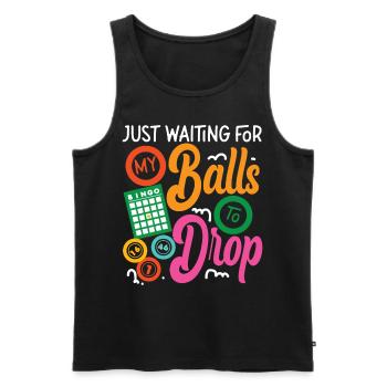 Bingo Player Pun Just Waiting For - Männer Premium Bio Tank Top - Schwarz - Vorne - Michal (187cm)