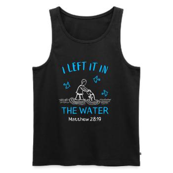 Christiche Baptism Bible Verse Baptism Gift - Men's Premium Organic Tank Top - black - Front - AI Model Male 178 light (178cm)