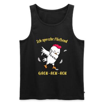 Poulets Whisperer Farm Poulet Poulailler Fermier - Débardeur bio Premium Homme - noir - Devant - Michal (187cm)