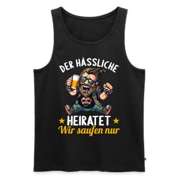 the ugly one marries bachelor party bachelor party - Men's Premium Organic Tank Top - black - Front - Michal (187cm)