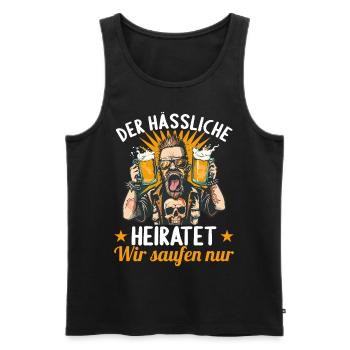 the ugly one marries bachelor party bachelor party - Men's Premium Organic Tank Top - black - Front - Michal (187cm)