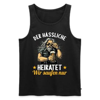 the ugly one marries bachelor party bachelor party - Men's Premium Organic Tank Top - black - Front - Michal (187cm)