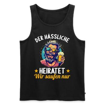 the ugly one marries bachelor party bachelor party - Men's Premium Organic Tank Top - black - Front - Michal (187cm)