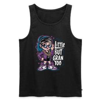 Cooles Mädchen mit blauen Haaren und Sonnenbrille - Männer Premium Bio Tank Top - Schwarz - Vorne - AI Model Male 178 light (178cm)