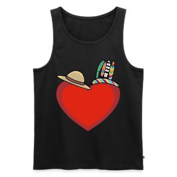 Heart Hearts Wild West USA - Men's Premium Organic Tank Top - black - Front - Michal (187cm)