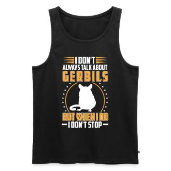 Ne parlez pas toujours de gerbille rongeur gerbille - Débardeur bio Premium Homme - noir - Devant - Michal (187cm)