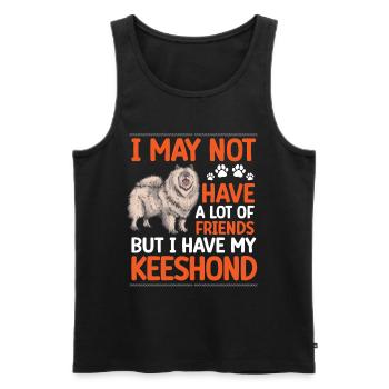 Wolfspitz is my friend Keeshond - Men's Premium Organic Tank Top - black - Front - Michal (187cm)