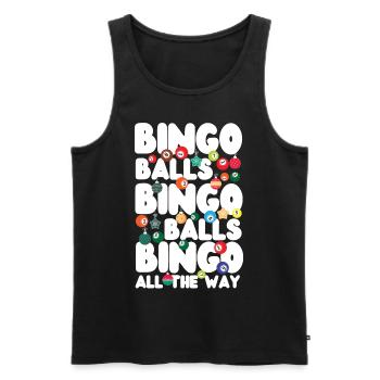 Boules de bingo de Noël Bingo Player - Débardeur bio Premium Homme - noir - Devant - Michal (187cm)