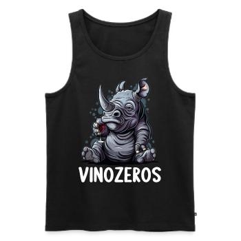 Vinozeros Weinkenner Weintrinker Weinliebhaber - Männer Premium Bio Tank Top - Schwarz - Vorne - AI Model Male 178 light (178cm)