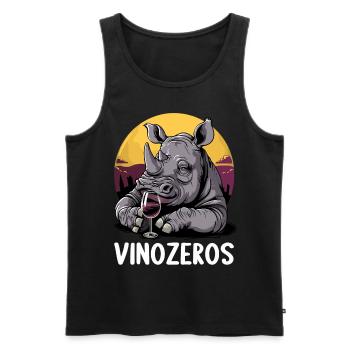 Vinozeros Weinkenner Weintrinker Weinliebhaber - Männer Premium Bio Tank Top - Schwarz - Vorne - AI Model Male 178 light (178cm)