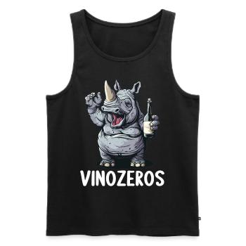 Vinozeros Weinkenner Weintrinker Weinliebhaber - Männer Premium Bio Tank Top - Schwarz - Vorne - AI Model Male 178 light (178cm)