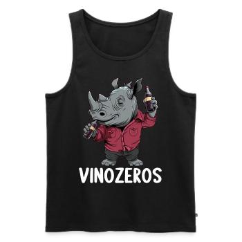 Vinozeros Weinkenner Weintrinker Weinliebhaber - Männer Premium Bio Tank Top - Schwarz - Vorne - AI Model Male 178 light (178cm)