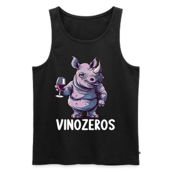 Vinozeros Weinkenner Weintrinker Weinliebhaber - Männer Premium Bio Tank Top - Schwarz - Vorne - AI Model Male 178 light (178cm)