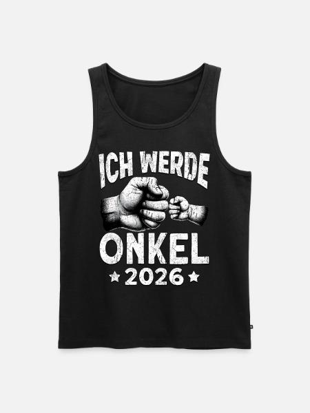 Ich werde Onkel 2026 - Männer Premium Bio Tank Top - Schwarz