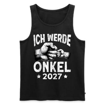 I'm going to be uncle in 2027 - Men's Premium Organic Tank Top - black - Front - AI Model Male 178 light (178cm)