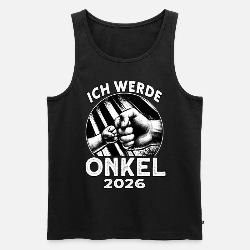Ich werde Onkel 2026 - Männer Premium Bio Tank Top - Schwarz