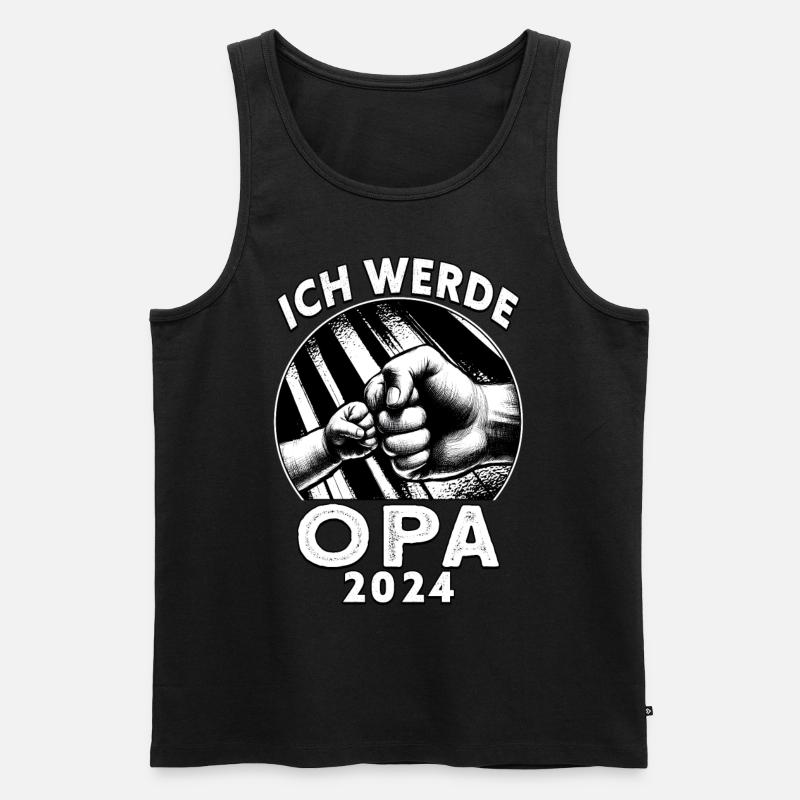 Ich werde Opa 2024 - Männer Premium Bio Tank Top - Schwarz