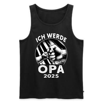 Ich werde Opa 2025 - Männer Premium Bio Tank Top - Schwarz - Vorne - AI Model Male 178 light (178cm)