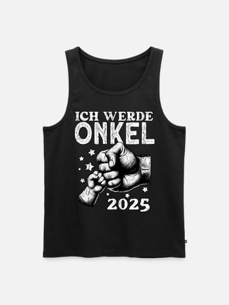 Ich werde Onkel 2025 - Männer Premium Bio Tank Top - Schwarz