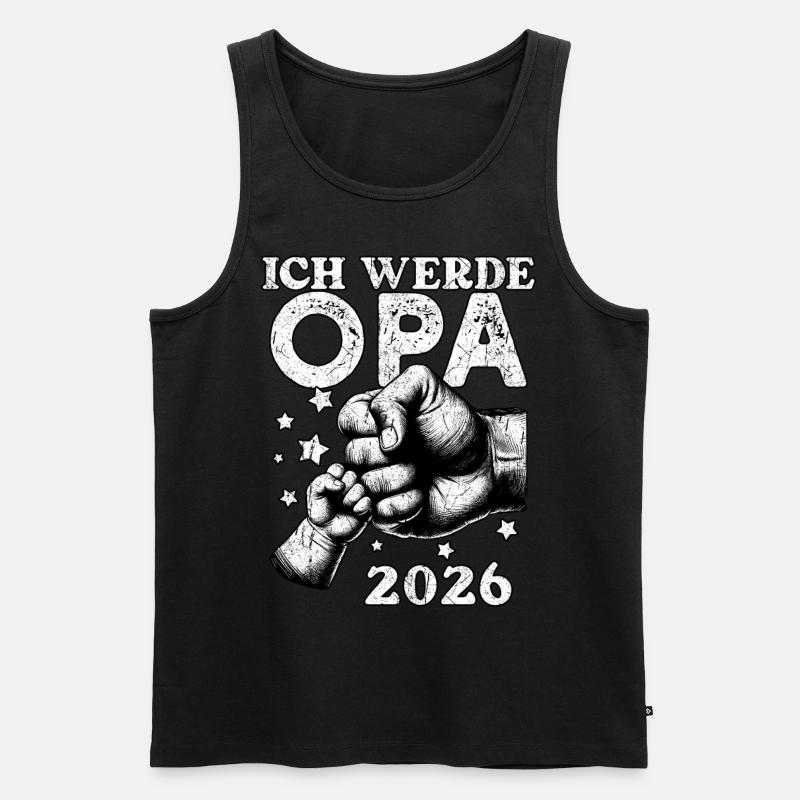Ich werde Opa 2026 - Männer Premium Bio Tank Top - Schwarz