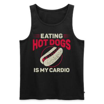 hot-dog adulte manger des hot-dogs est - Débardeur bio Premium Homme - noir - Devant - Michal (187cm)
