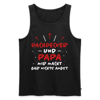 Dachdecker Spruch Job Lustiges Dachdecker Geschenk - Männer Premium Bio Tank Top - Schwarz - Vorne - Michal (187cm)