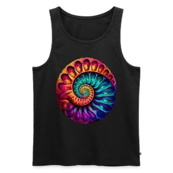 Ammonit Fossil Paläontologie Pop Art - Männer Premium Bio Tank Top - Schwarz - Vorne - AI Model Male 178 light (178cm)