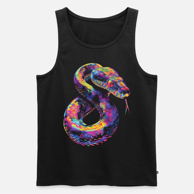 Boule Python serpent Pop Art - Débardeur bio Premium Homme - noir