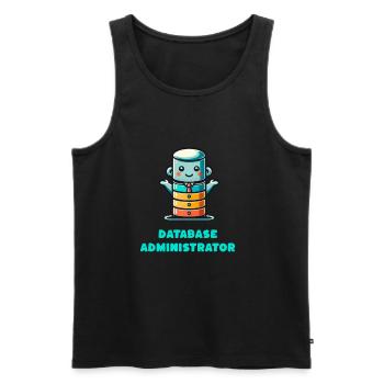 Datenbank Beruf verwalten Job Karriere - Männer Premium Bio Tank Top - Schwarz - Vorne - AI Model Male 178 light (178cm)
