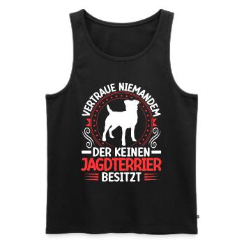 Terrier de chasse Posséder un chien de chasse allemand - Débardeur bio Premium Homme - noir - Devant - AI Model Male 178 light (178cm)