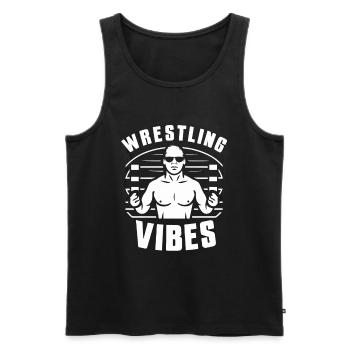 Wrestling Vibes für Ringer Ringer Fans Ringer - Männer Premium Bio Tank Top - Schwarz - Vorne - AI Model Male 178 light (178cm)