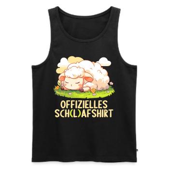 Official Sheep Shirt Official Sleep Shirt - Men's Premium Organic Tank Top - black - Front - AI Model Male 178 light (178cm)