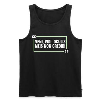 Latin Drôle de dicton latin - Débardeur bio Premium Homme - noir - Devant - AI Model Male 178 light (178cm)
