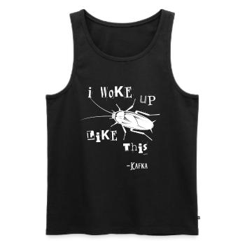 Franz Kafka Metamorphose Literatur Zitat - Männer Premium Bio Tank Top - Schwarz - Vorne - Michal (187cm)