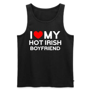 J’aime mon petit ami irlandais sexy - Débardeur bio Premium Homme - noir - Devant - Michal (187cm)