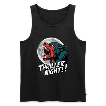 Thriller Night für einen Werwolf Fan - Männer Premium Bio Tank Top - Schwarz - Vorne - Michal (187cm)