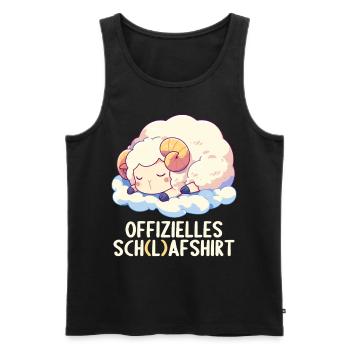 Official Sheep Shirt Official Sleep Shirt - Men's Premium Organic Tank Top - black - Front - AI Model Male 178 light (178cm)
