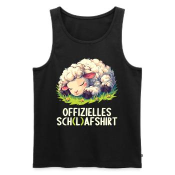 Official Sheep Shirt Official Sleep Shirt - Men's Premium Organic Tank Top - black - Front - AI Model Male 178 light (178cm)