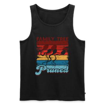 Vasektomie Family Tree Puned - Männer Premium Bio Tank Top - Schwarz - Vorne - Michal (187cm)