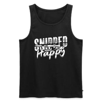 Vasectomy Snipped And Happy - Men's Premium Organic Tank Top - black - Front - AI Model Male 178 light (178cm)